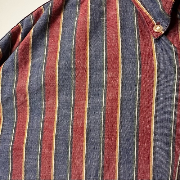 VTG Eddie Bauer Short Sleeve Striped Button Down Shirt Men’s XL - Picture 3 of 5